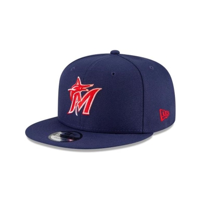 Miami Marlins Gorra | New Era MLB Americana Fade 9fifty Snapback Cap Mexico - Azules